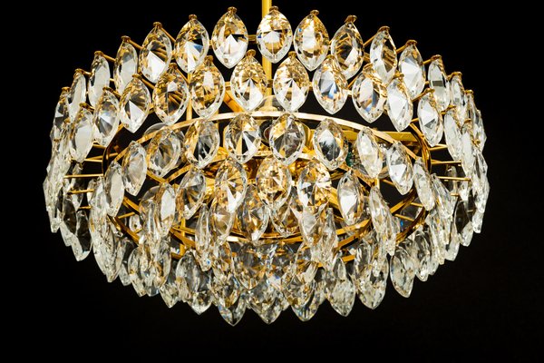 Chandelier Brass and Crystal Glass from Bakalowits, Austria, 1960s-UGR-1085307