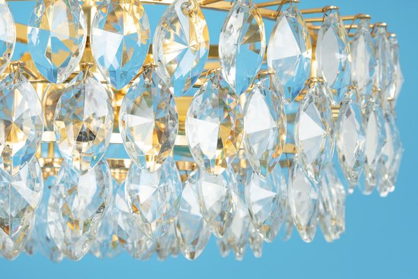 Chandelier Brass and Crystal Glass from Bakalowits, Austria, 1960s-UGR-1085307