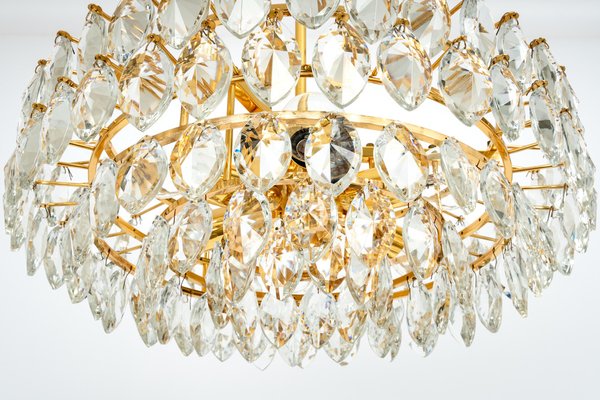 Chandelier Brass and Crystal Glass from Bakalowits, Austria, 1960s-UGR-1085307