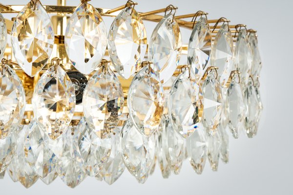 Chandelier Brass and Crystal Glass from Bakalowits, Austria, 1960s-UGR-1085307