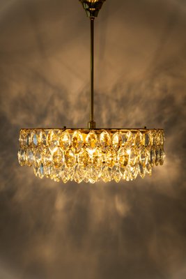 Chandelier Brass and Crystal Glass from Bakalowits, Austria, 1960s-UGR-1085307