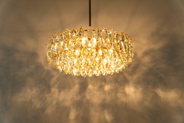 Chandelier Brass and Crystal Glass from Bakalowits, Austria, 1960s-UGR-1085307