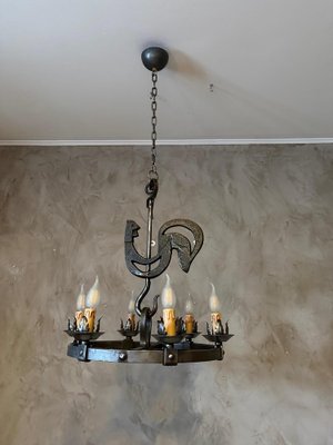 Chandelier by Jean Touret, 1950s-BFK-1822601