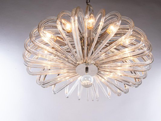 Chandelier Crystal & Nickel by Cari Zalloni for Bakalowits, 1960-DEK-932383