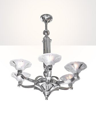 Chandelier from Genet & Michton, 1920s-GGO-1737167