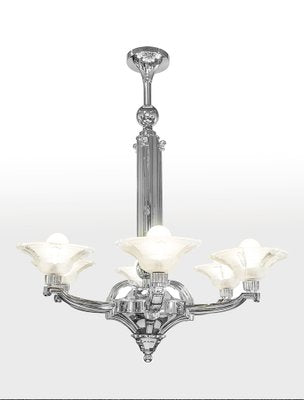 Chandelier from Genet & Michton, 1920s-GGO-1737167