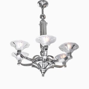 Chandelier from Genet & Michton, 1920s-GGO-1737167