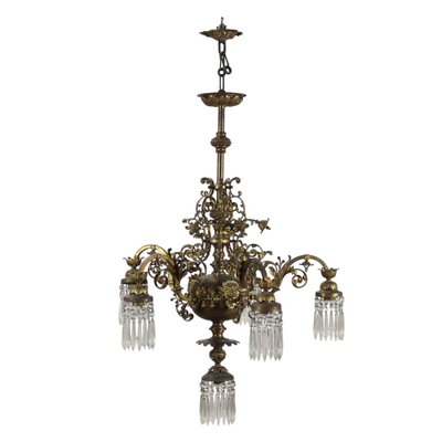 Chandelier in Brass & Golden Bronze-VMM-1313444