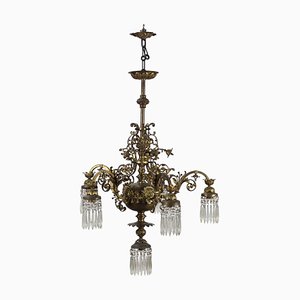 Chandelier in Brass & Golden Bronze-VMM-1313444