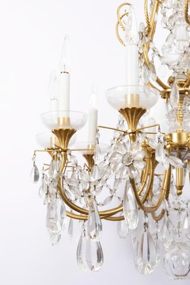 Chandelier in Crystal and Gilt Bronze, 1950s-CEJ-1073510