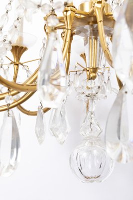 Chandelier in Crystal and Gilt Bronze, 1950s-CEJ-1073510