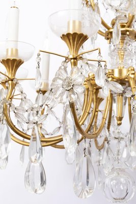 Chandelier in Crystal and Gilt Bronze, 1950s-CEJ-1073510