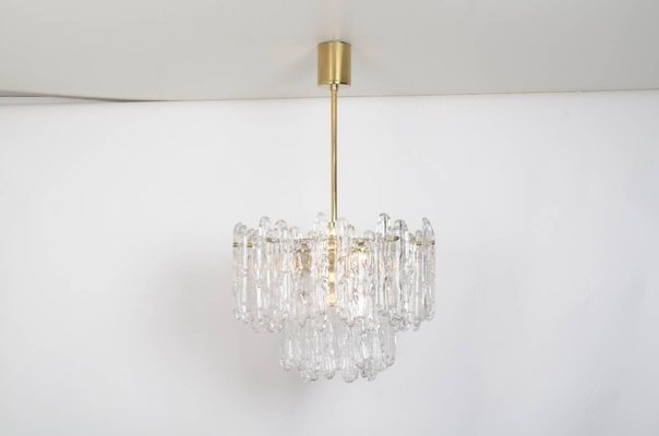 Chandelier in Ice Glass from Kinkeldey, 1965-VDW-913229