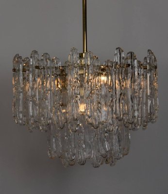 Chandelier in Ice Glass from Kinkeldey, 1965-VDW-913229