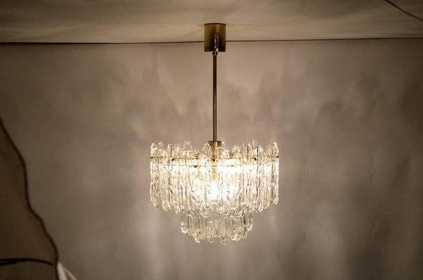 Chandelier in Ice Glass from Kinkeldey, 1965-VDW-913229