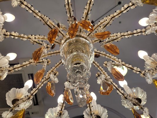 Chandelier in Purple and Amber Crystal, Italy, 1940s-NUC-1756368