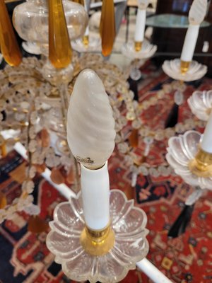 Chandelier in Purple and Amber Crystal, Italy, 1940s-NUC-1756368