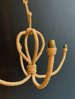 Chandelier in Rope fro Audoux Minet, 1950s-BA-1622474