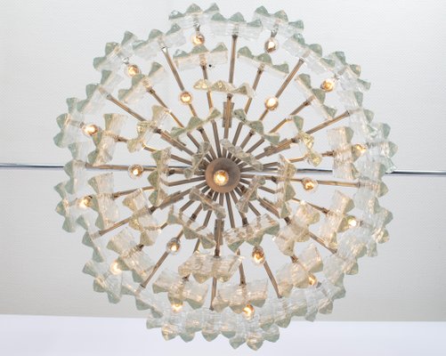 Chandelier Soria Ice Glass from Kalmar, Germany, 1970s-UGR-1724526