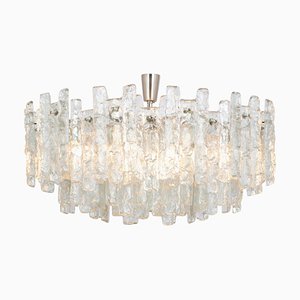 Chandelier Soria Ice Glass from Kalmar, Germany, 1970s-UGR-1724526