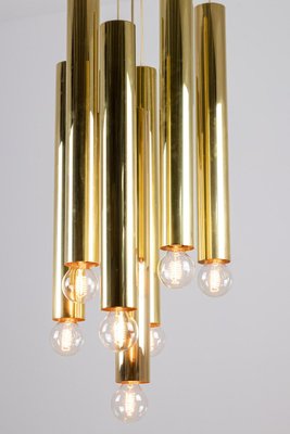 Chandelier with 7-Lights in Gilt Brass, 1970s-CEJ-733197