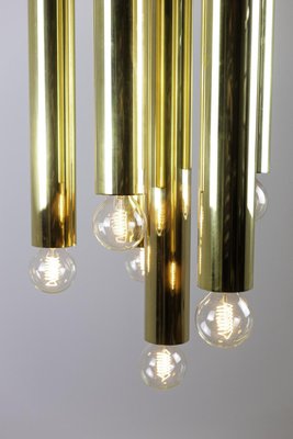 Chandelier with 7-Lights in Gilt Brass, 1970s-CEJ-733197