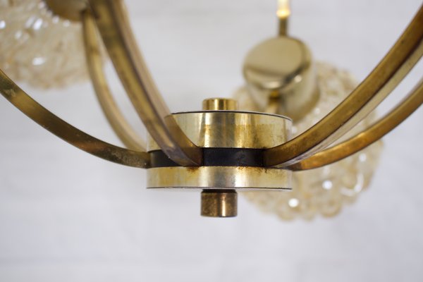 Chandelier with Amber Globes in the style of H. Tynell-OWS-1736550