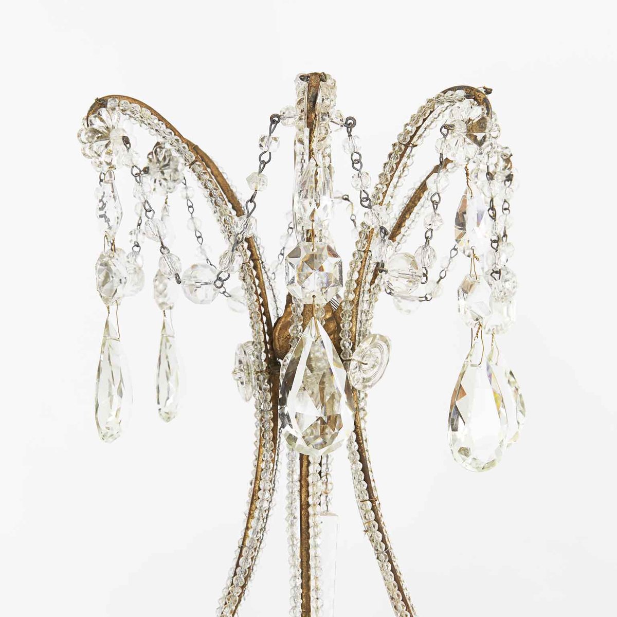 Chandelier with Crystal Beads, 1890s