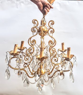 Chandelier with Crystals & Six Arms-FSD-1357822