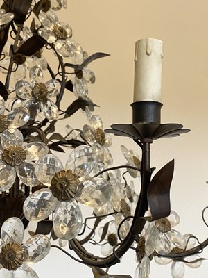 Chandelier with Glass Flowers, 1960s-NPC-1816579