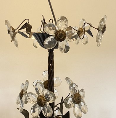 Chandelier with Glass Flowers, 1960s-NPC-1816579