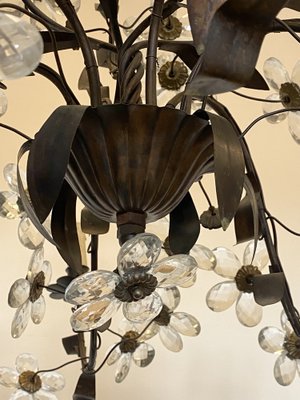 Chandelier with Glass Flowers, 1960s-NPC-1816579