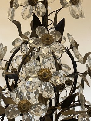 Chandelier with Glass Flowers, 1960s-NPC-1816579