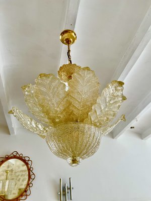 Chandelier with Gold Incrustation by Ercole Barovier for Barovier & Toso, Italy, 1970s-SIH-2036729