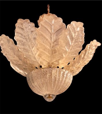 Chandelier with Gold Incrustation by Ercole Barovier for Barovier & Toso, Italy, 1970s-SIH-2036729