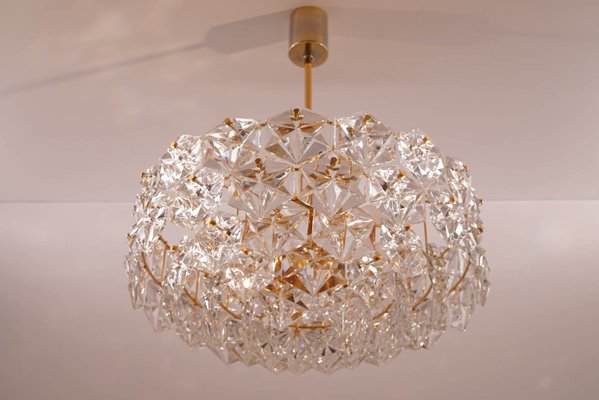 Chandelier with Hexagonal Crystals from Kinkeldey, 1960s-KIJ-1374717