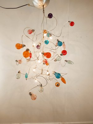 Chandelier with Multiple Colored Bulbs-QLH-974503