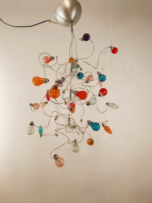 Chandelier with Multiple Colored Bulbs-QLH-974503