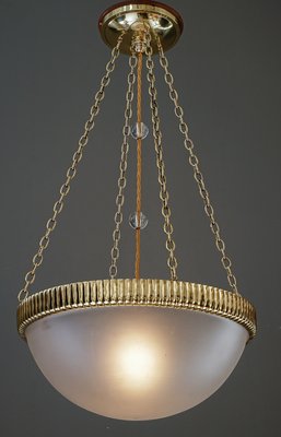 Chandelier with Original Glass Shade Vienna from Otto Prutscher, 1908-SPD-2036787