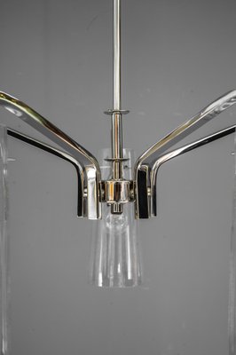 Chandelier with Original Glass Shades by Rupert Nikoll, Vienna, 1960s-SPD-1007317