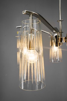 Chandelier with Original Glass Shades by Rupert Nikoll, Vienna, 1960s-SPD-1007317