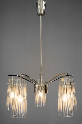 Chandelier with Original Glass Shades by Rupert Nikoll, Vienna, 1960s-SPD-1007317