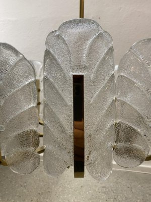 Chandelier with Orrefors Glass Leaves from Carl Fagerlund, Sweden, 1960s-CZ-1772619