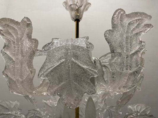 Chandeliers in Murano Frosted Glass from Sylcom Murano Venice, 1960s, Set of 2-JJC-2033729