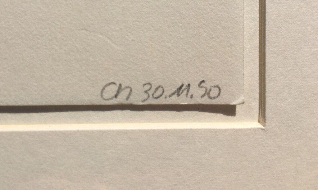 Chantal Wengler, Man Hunched, 1990, Pencil