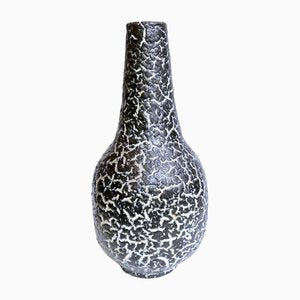 Charcoal Ceramic Table Vase with Cracked Pattern, 1970s-UWE-1268441