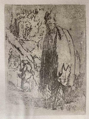 Charles Amand Durand after Rembrandt, A Beggar, 19th Century, Engraving-ZCI-1781772