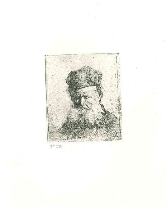 Charles Amand Durand after Rembrandt, A Man with a Large Beard, Engraving, 19th Century