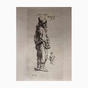 Charles Amand Durand after Rembrandt, A Peasant Calling Out, 19th Century, Engraving-ZCI-1781775