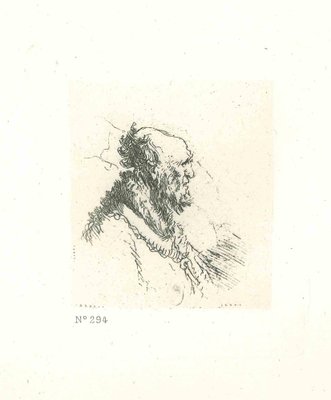 Charles Amand Durand after Rembrandt, Bald Old Man with a Short Beard, Engraving, 19th Century-ZCI-1781710